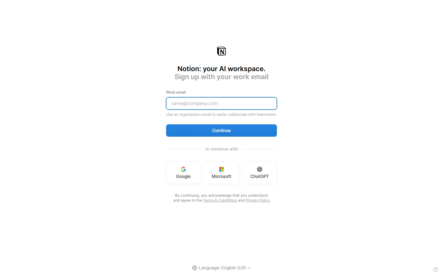 Crea un espacio con tu correo corporativo