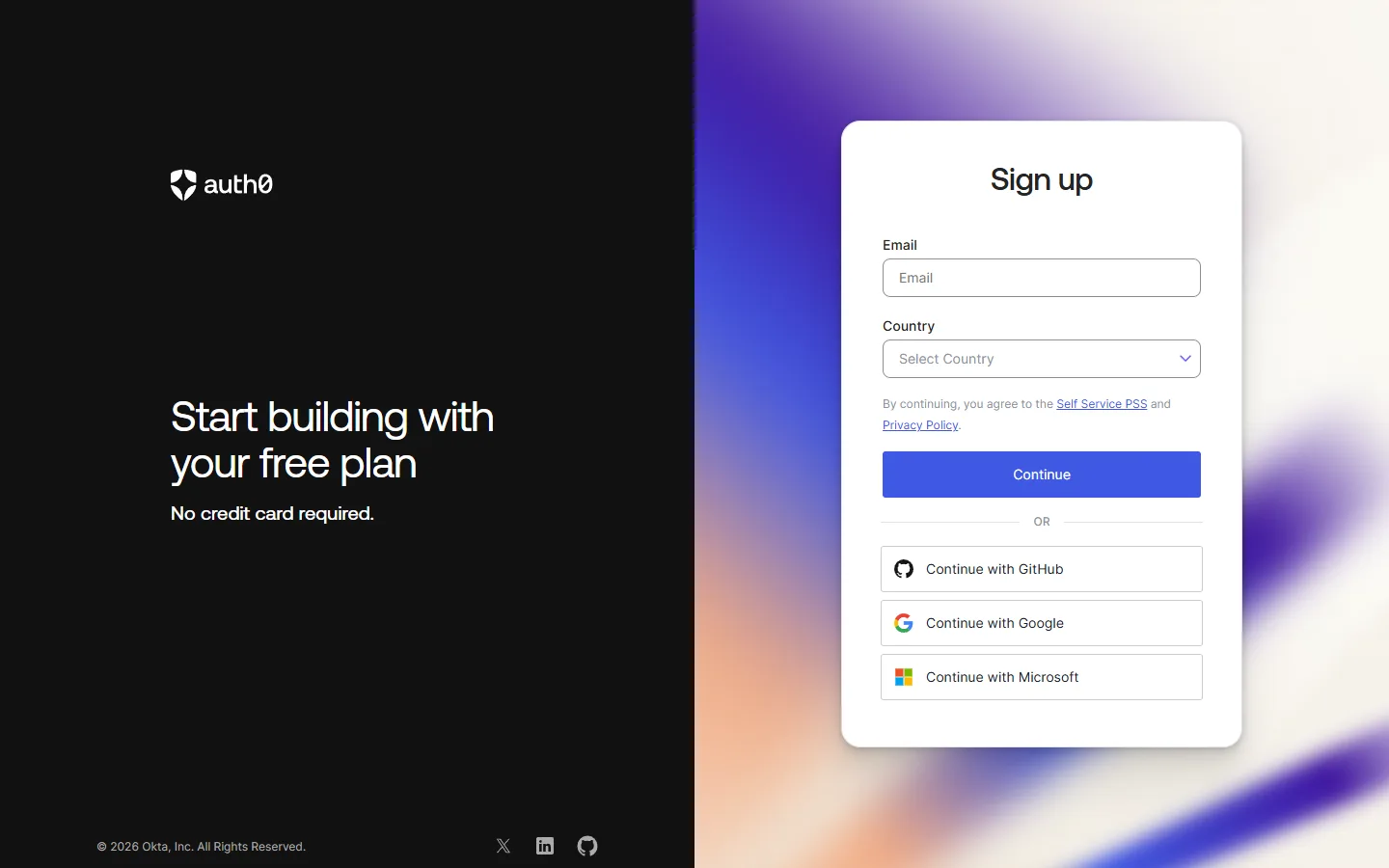 Auth0アカウントを作成