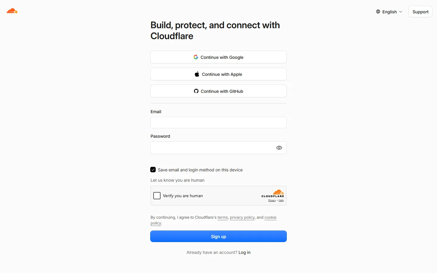 Créez un compte Cloudflare