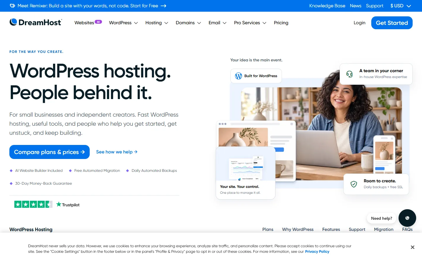 Apri l'hosting WordPress