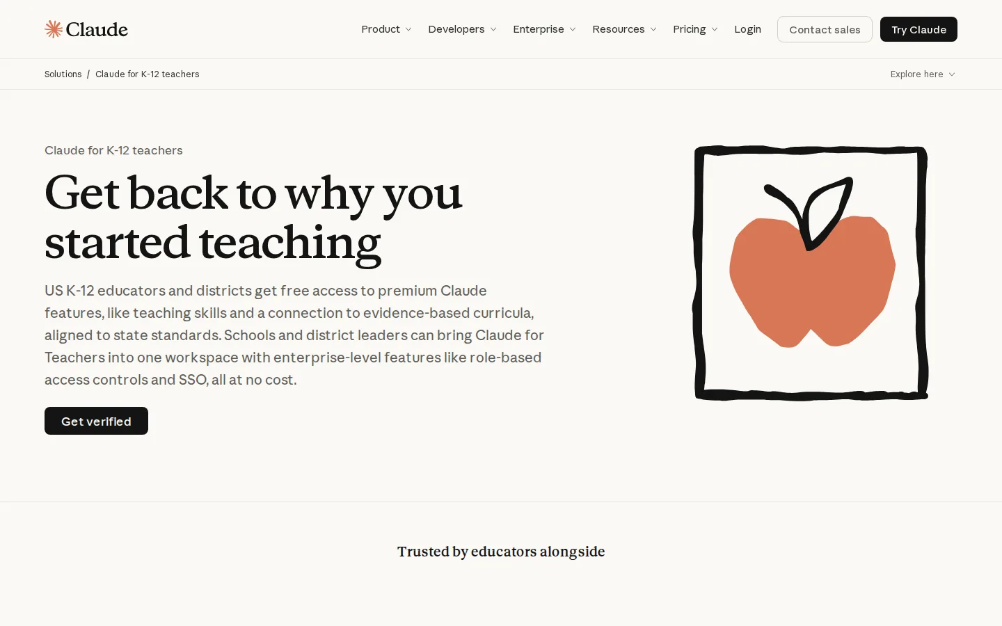 Otwórz stronę Claude for K-12 teachers