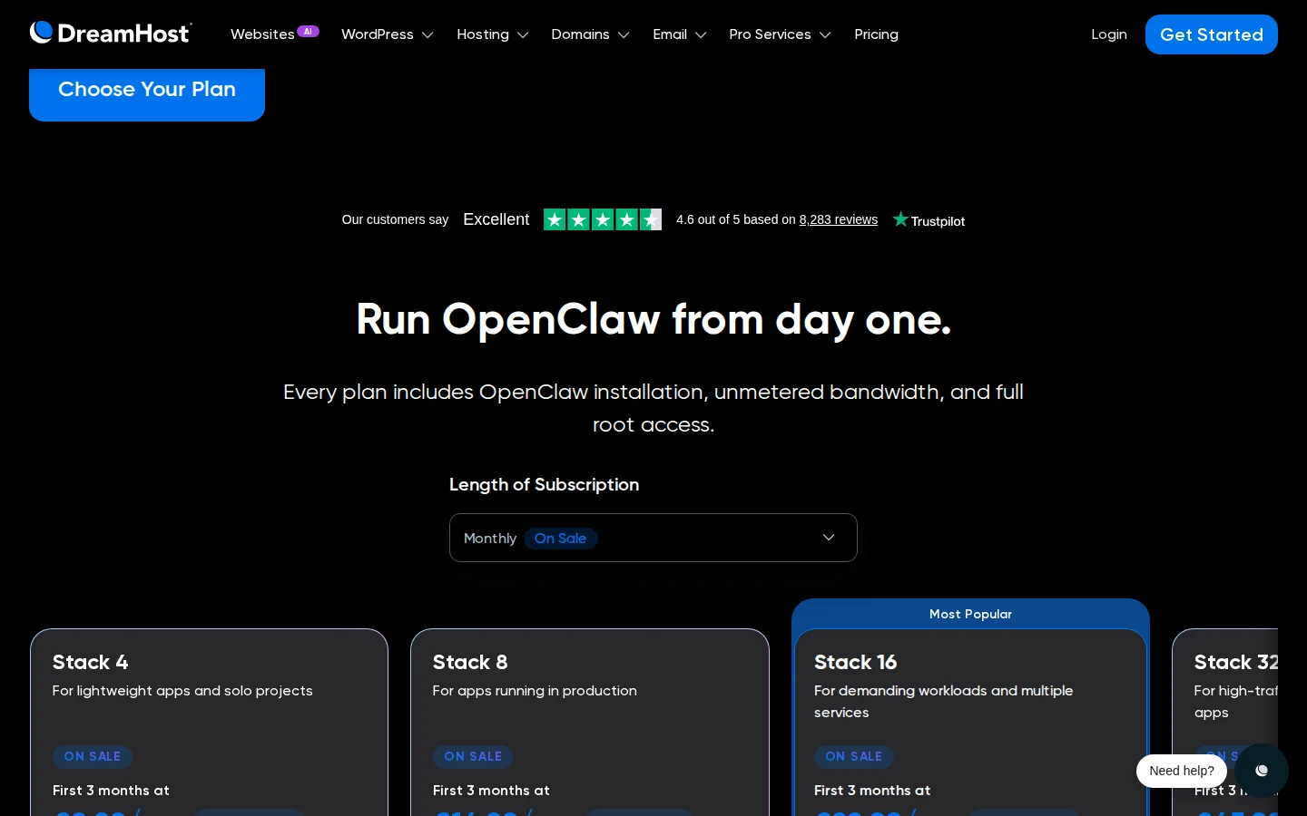 OpenClaw sayfasını aç